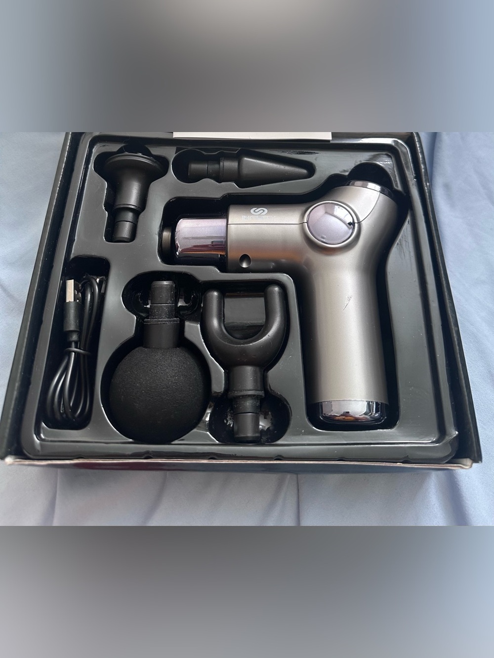 Infinity Cordless Massage Gun 32 Speed Levels 4 Heads
